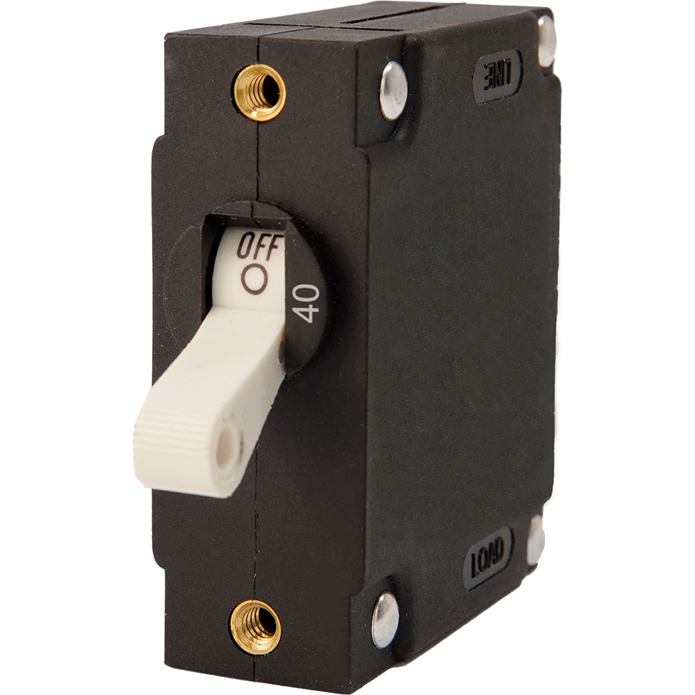 Egis A Series White Toggle Panel Mount Circuit Breaker - Single Pole 40A